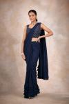 Evening Blue Drape Saree