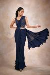 Evening Blue Drape Saree