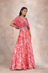 Hot Coral Satin Gown