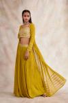 Lime Green Sharara Cape Set