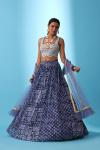 Blueberry Printed Georgette Lehenga