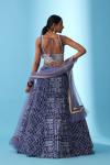 Blueberry Printed Georgette Lehenga