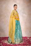 Turquoise Banarasi Silk Lehenga