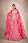 Hot Pink Organza Lehenga