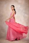 Hot Pink Organza Lehenga