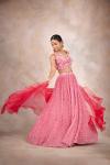 Hot Pink Organza Lehenga