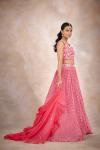 Hot Pink Organza Lehenga