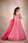 Hot Pink Organza Lehenga