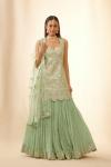 Seafoam Green Georgette Lehenga