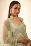 Seafoam Green Georgette Lehenga