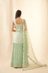 Seafoam Green Georgette Lehenga