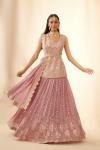 Pink Lavender Georgette Lehenga