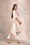 Ivory Embroidered Satin Kaftan