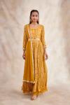 Sunflower Yellow Georgette Sharara