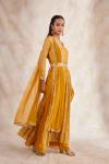 Sunflower Yellow Georgette Sharara