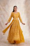 Sunflower Yellow Georgette Sharara