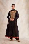 Black Bandhani Silk Suit Set