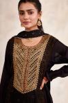 Black Bandhani Silk Suit Set