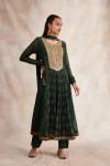 Bottle Green Chiffon Suit Set