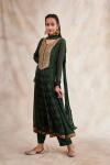 Bottle Green Chiffon Suit Set