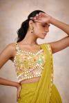 Lime Green Drape Garara