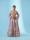 Lilac Banarasi Silk Lehenga