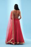 Scarlet Red Bandhani Lehenga