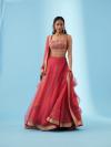 Scarlet Red Bandhani Lehenga