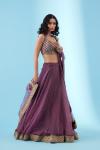 Wineberry Bandhani Lehenga