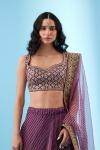 Wineberry Bandhani Lehenga