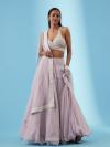 Pink Gloss Organza Lehenga