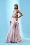 Pink Gloss Organza Lehenga