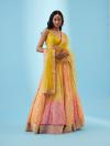 Chrome Yellow Lehriya Lehenga