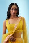 Chrome Yellow Lehriya Lehenga