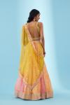 Chrome Yellow Lehriya Lehenga