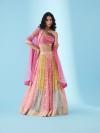 Pink Lehriya Lehenga