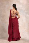 Red Ruby Drape Saree