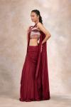 Red Ruby Drape Saree