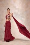 Red Ruby Drape Saree