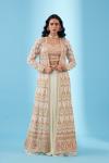 Ivory Embroidered Jacket Lehenga