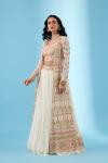 Ivory Embroidered Jacket Lehenga