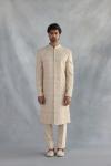 Rose Gold Silk Sherwani