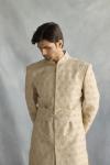 Ivory Chanderi Silk Sherwani