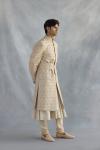 Ivory Chanderi Silk Sherwani