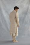 Ivory Chanderi Silk Sherwani