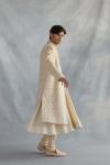 Ivory Chanderi Silk Sherwani