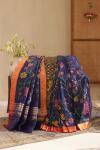 Navy Blue Paithani Silk Saree