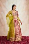 Maroon Banarasi Silk Lehenga