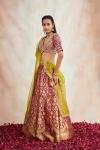 Maroon Banarasi Silk Lehenga