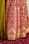 Maroon Banarasi Silk Lehenga